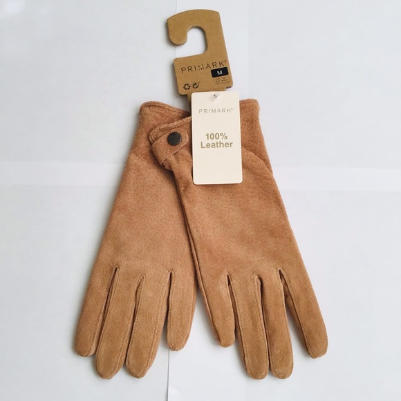 Primark Accessories Nwt Tan Suede Leather Gloves Poshmark